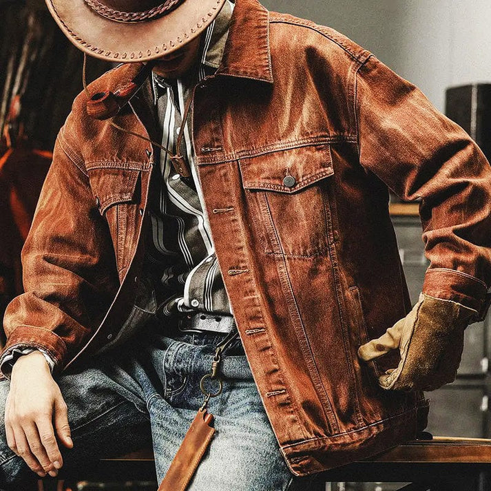 Hugo Men's Western Jacket | Retro Style, Classic Design 0