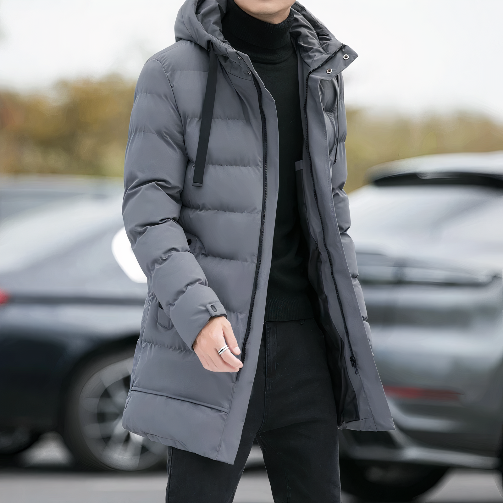 Hugo Men's Winter Coat | High-Quality Padded, Casual 0