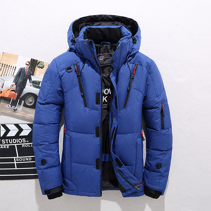 Hugo Men's Winter Coat | Stand-Up Collar & Hood 0