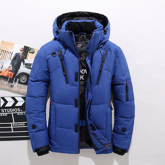 Hugo Men's Winter Coat | Stand-Up Collar & Hood 0