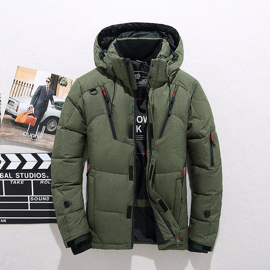 Hugo Men's Winter Coat | Stand-Up Collar & Hood 1