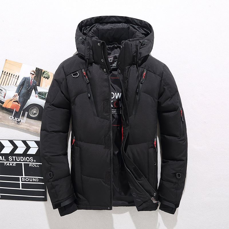 Hugo Men's Winter Coat | Stand-Up Collar & Hood 2