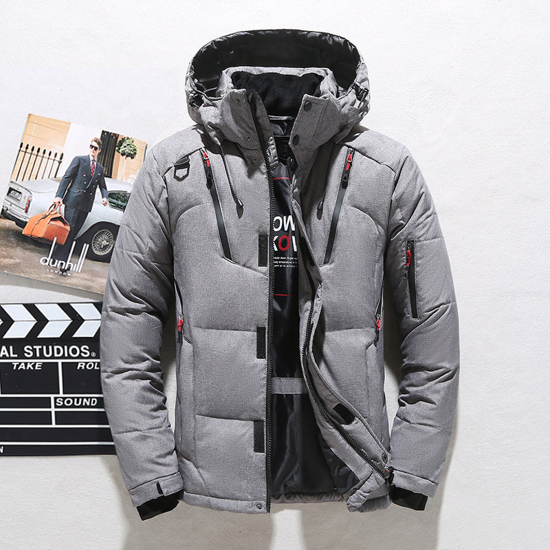 Hugo Men's Winter Coat | Stand-Up Collar & Hood 3