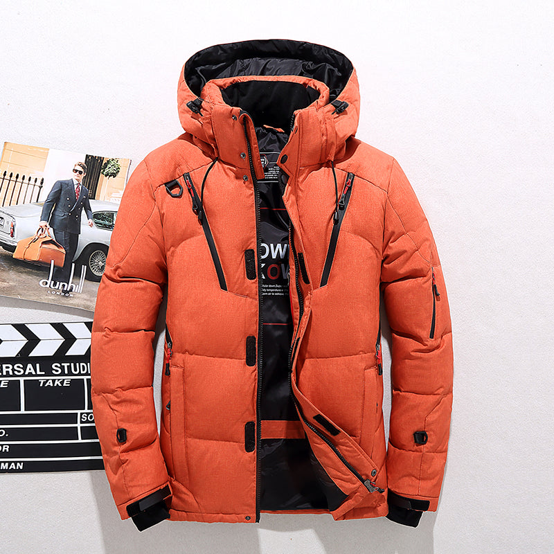 Hugo Men's Winter Coat | Stand-Up Collar & Hood 4