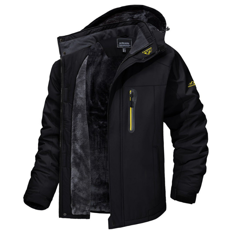 Hugo Men's Winter Jacket | Adjustable Hood, Insulating Lining 4