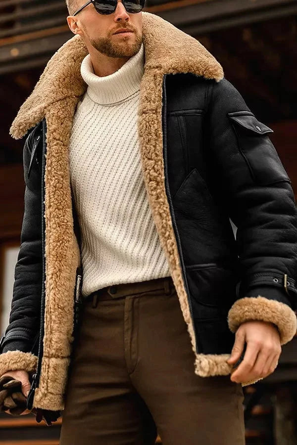 Hugo Men's Winter Jacket | Faux Fur, Stylish & Cozy 1