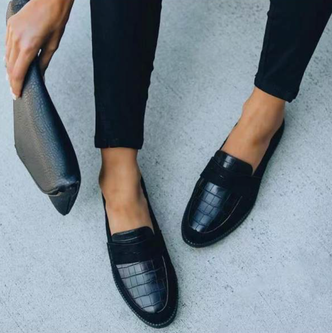 IRINA | Black Suede Loafers with Minimalist Class 1