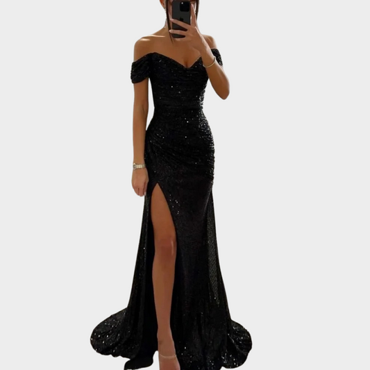 ISABELLE | Long Evening Dress with Slit for Wedding Guests 1