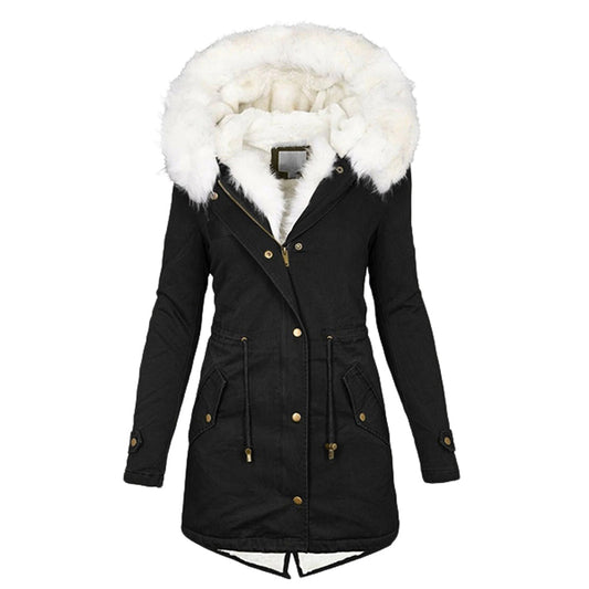 Iris Women's Winter Coat | Fleece Lining, Hood 0