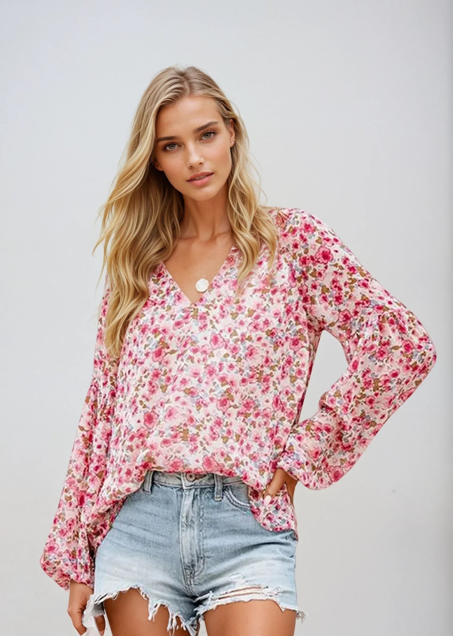 Isabel | Floral Print Blouse with a Loose Fit 0