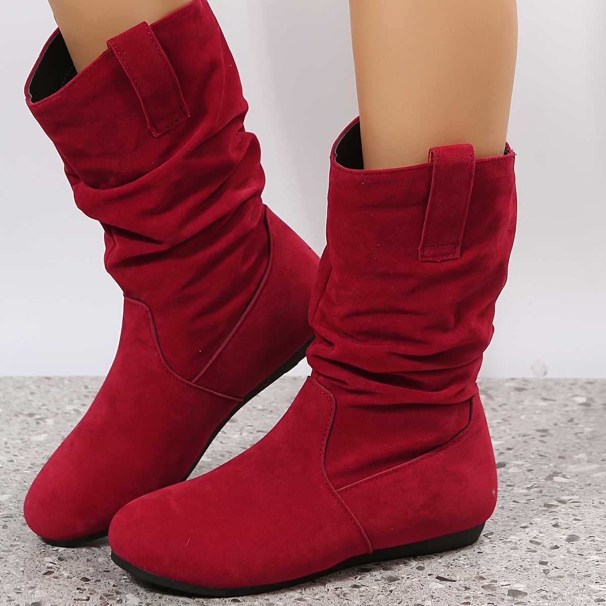 Jacy Women's Ankle Boots | Soft Black Suede with Pleat Details 0