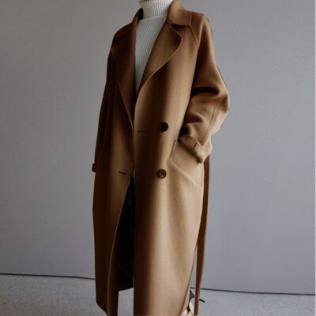 Jade Women's Trench Coat Black | Luxury Tweed, Fitted 2