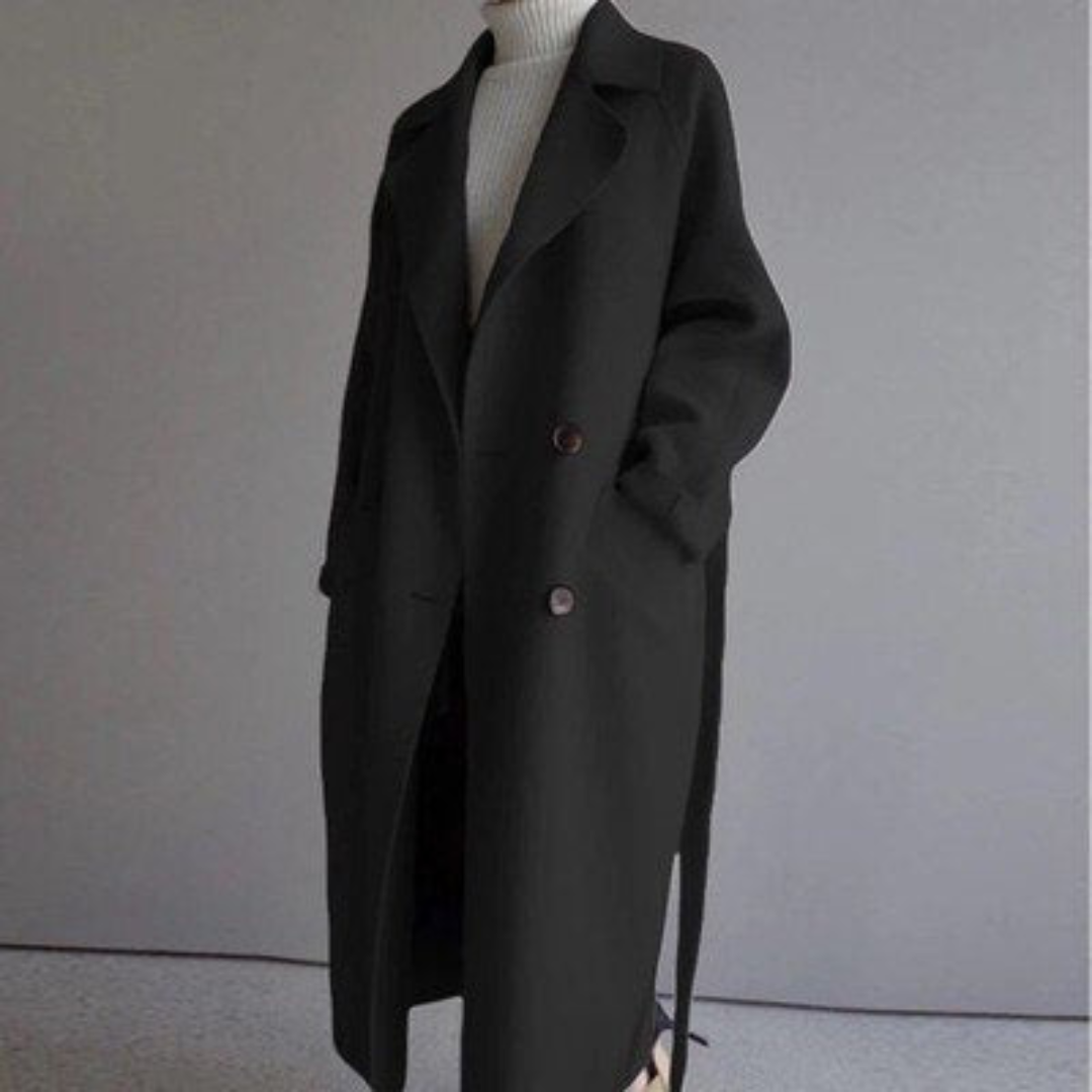 Jade Women's Trench Coat Black | Luxury Tweed, Fitted 4