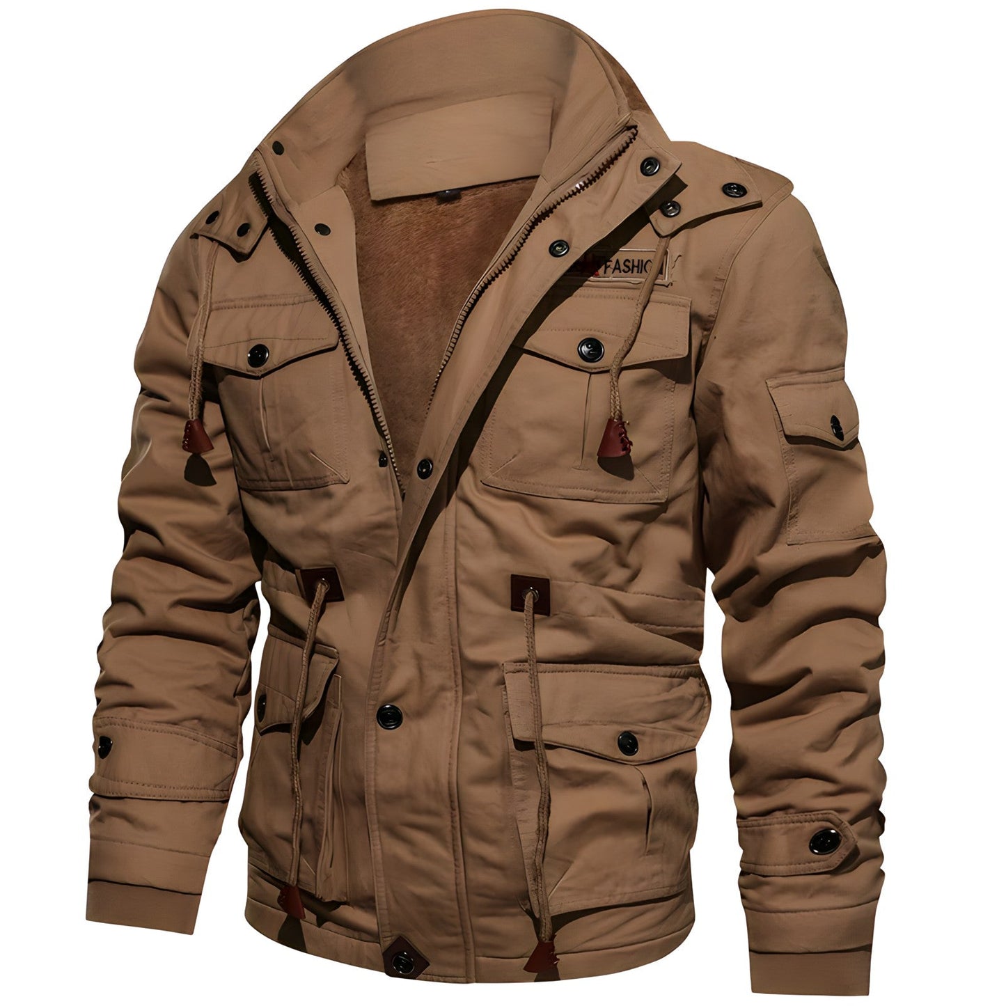 Jay Men's Military Jacket | Fleece-Lined, Multi-Pocket Winter Coat 3