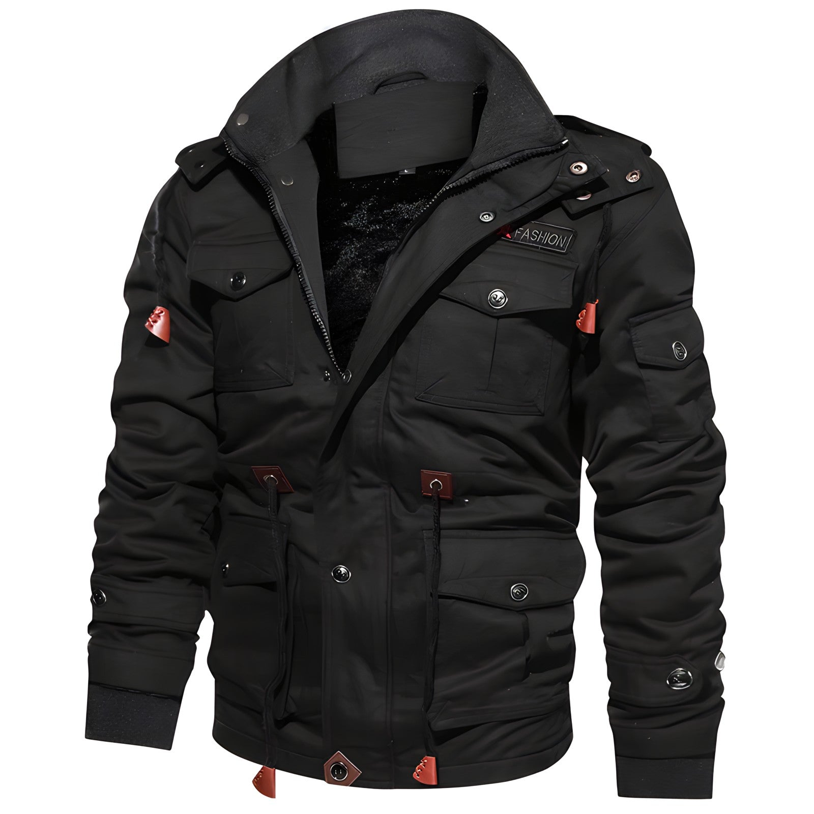 Jay Men's Military Jacket | Fleece-Lined, Multi-Pocket Winter Coat 5
