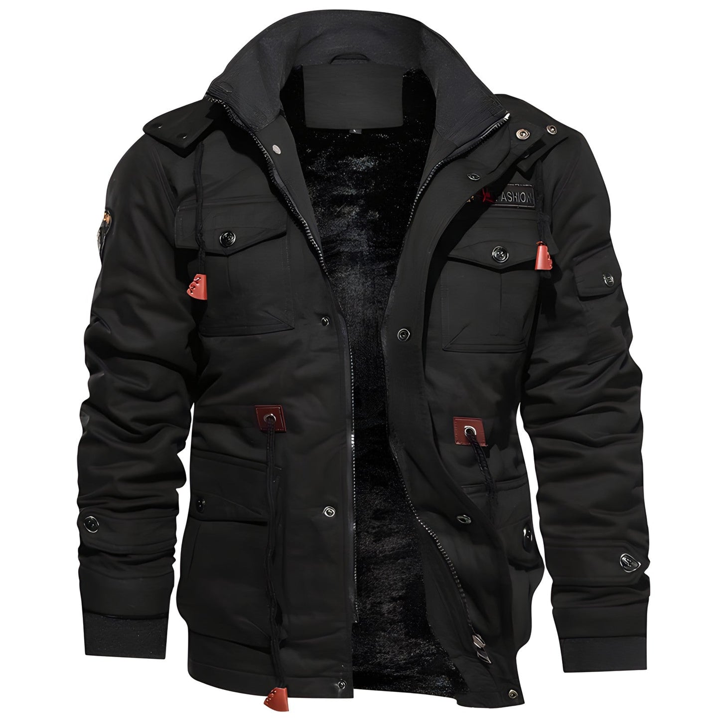 Jay Men's Military Jacket | Fleece-Lined, Multi-Pocket Winter Coat 9
