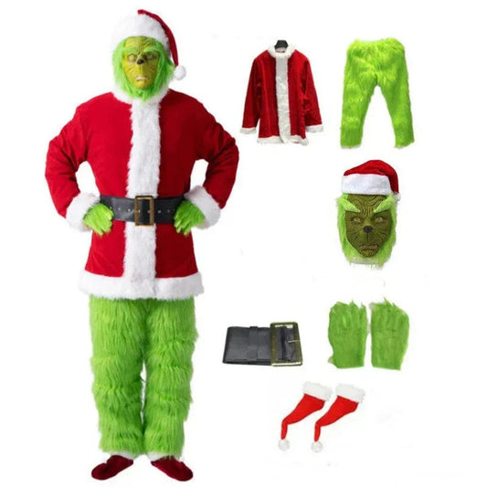 Kerry Santa Costume for Adults | Includes Mask, Hat, and Gloves 1