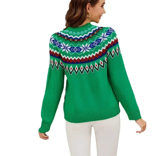 Kira Women's Christmas Sweater | Regular Fit, Norwegian Pattern, 100% Acrylic 1
