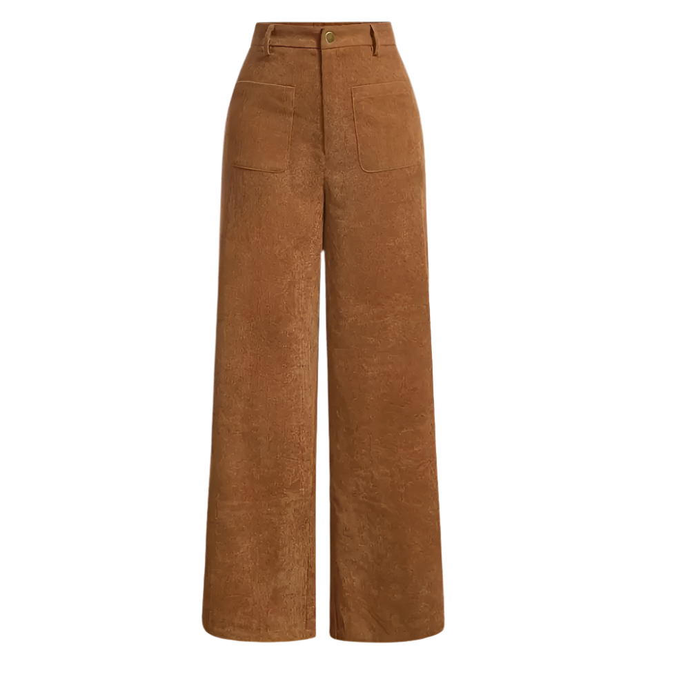 LIVIA | Corduroy wide-leg high-waist trousers 0