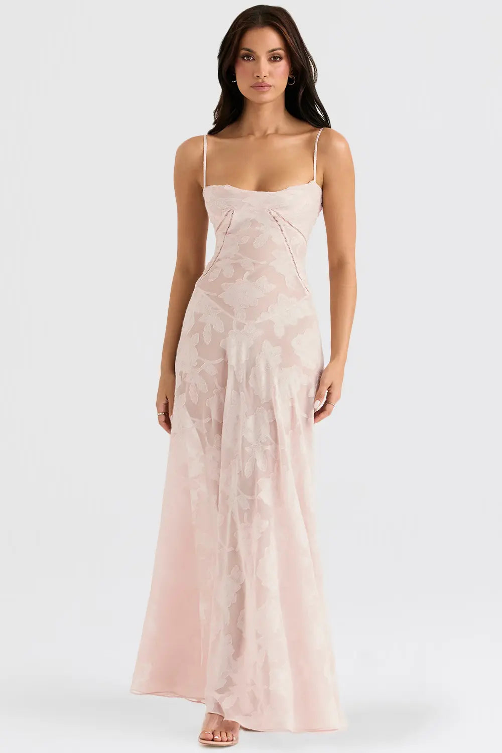 LIVIA | Long summer dress with open back and adjustable straps 2