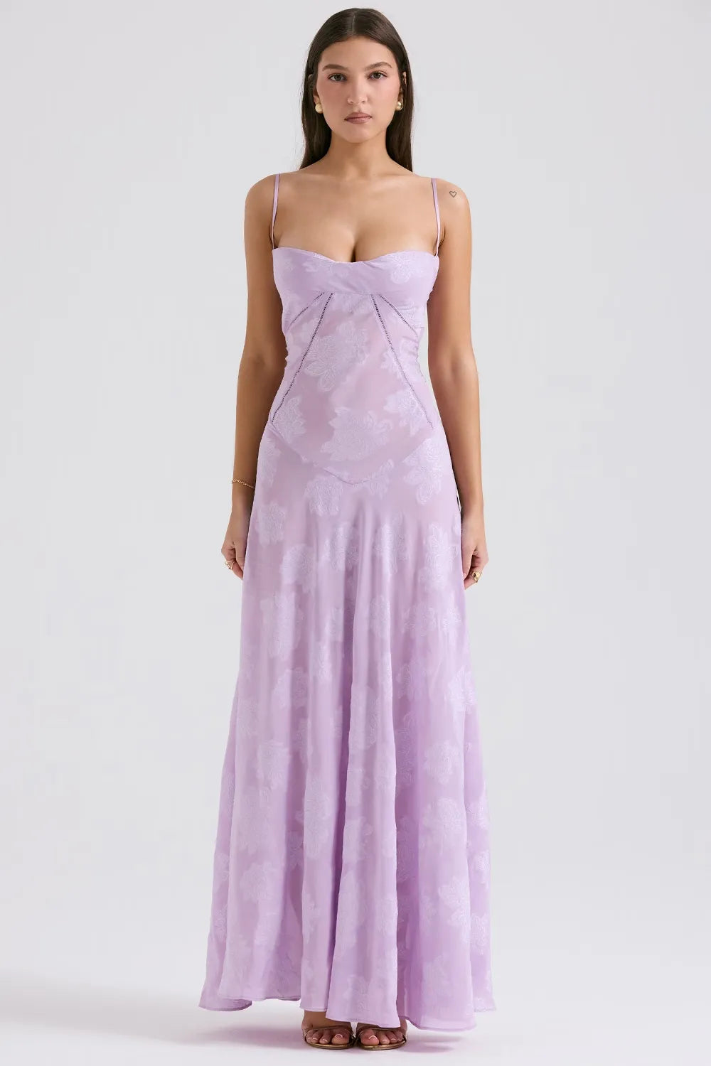 LIVIA | Long summer dress with open back and adjustable straps 4
