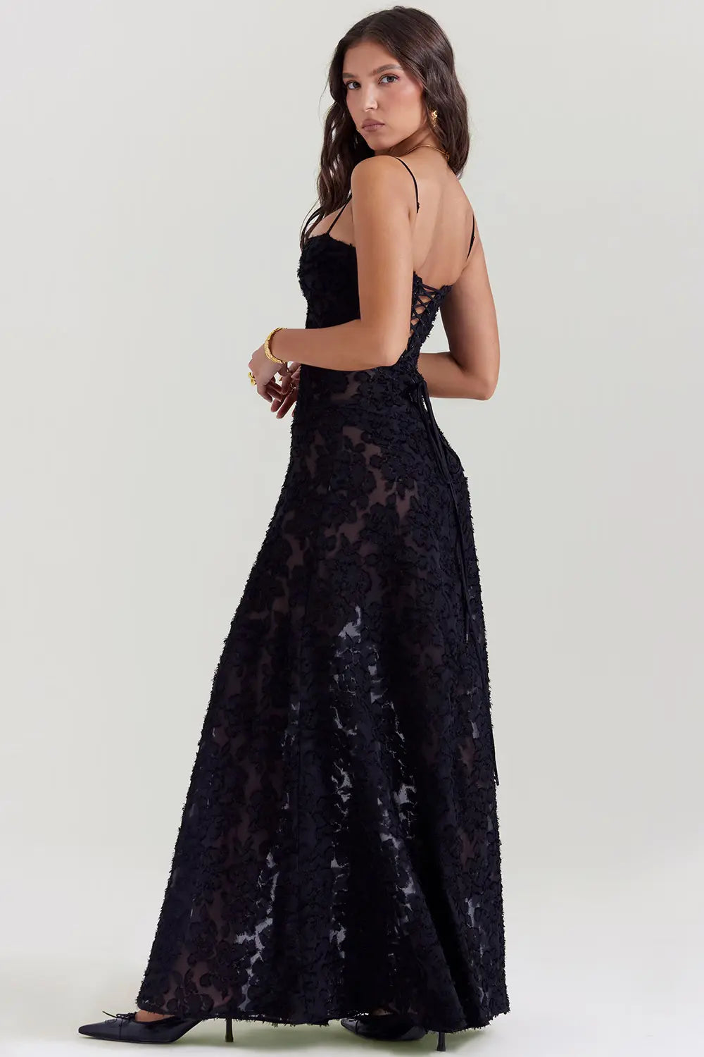 LIVIA | Long summer dress with open back and adjustable straps 7