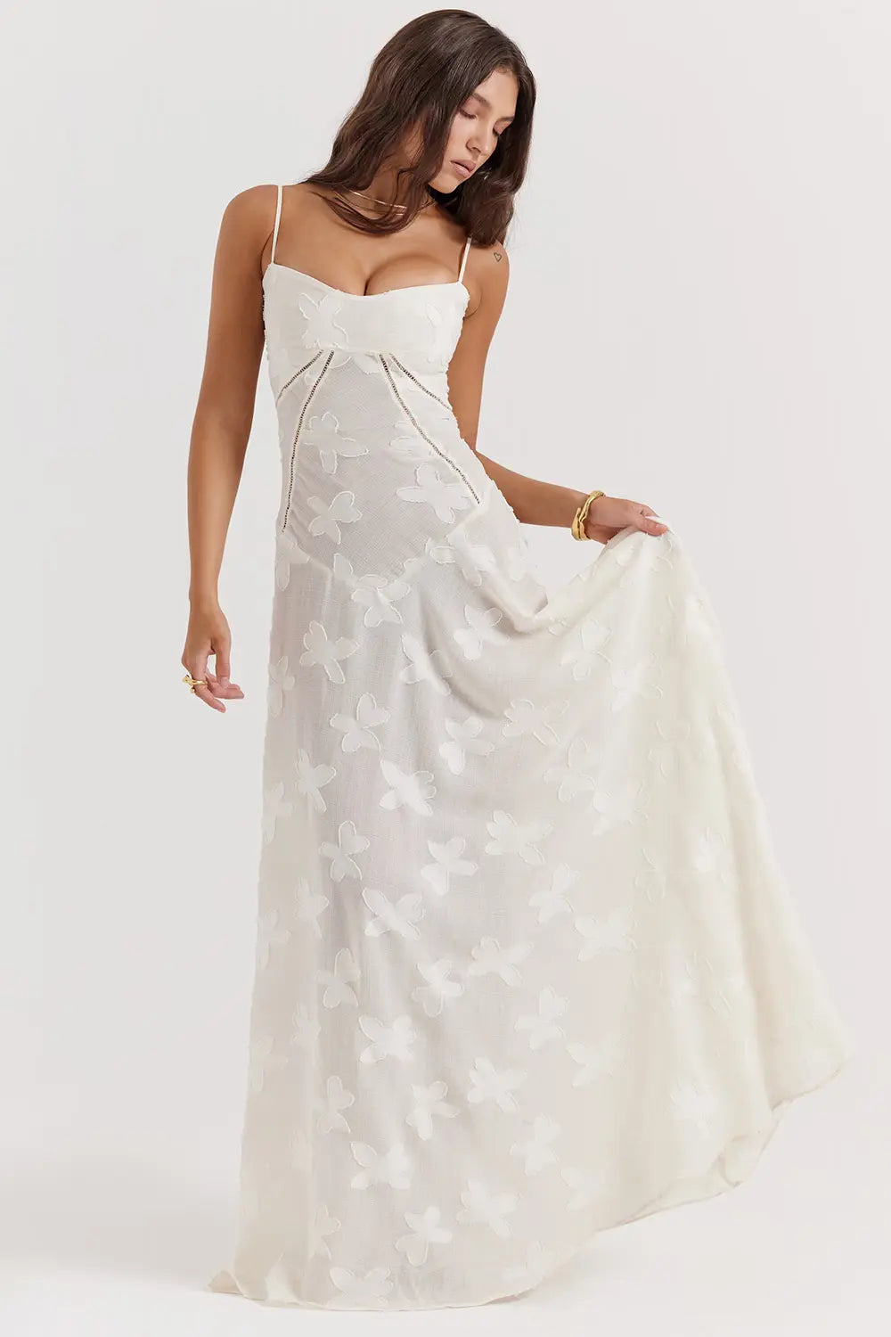 LIVIA | Long summer dress with open back and adjustable straps 8