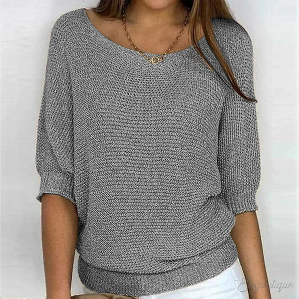 LOÏS | Lightweight Knitted Sweater with Boat Neck 6