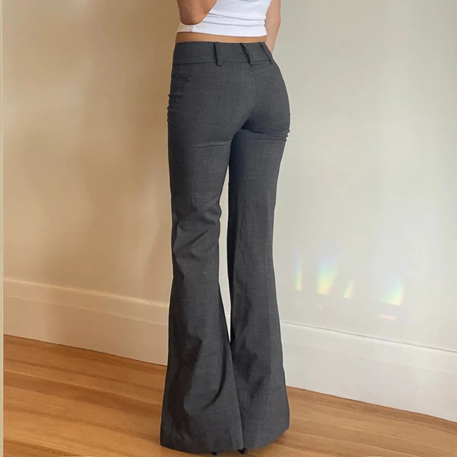 LORENTE | High-Cut Elegant Flared Trousers 1