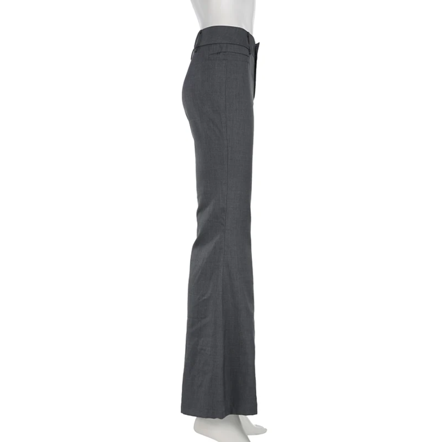 LORENTE | High-Cut Elegant Flared Trousers 3