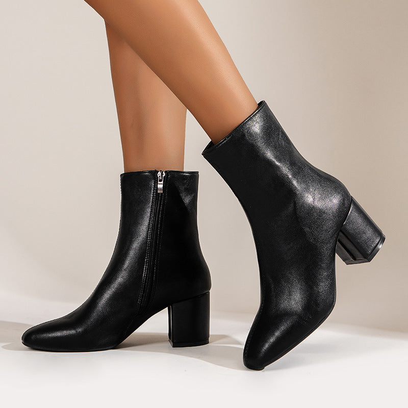 LUMINA | Elegant Ankle Boots with Block Heel 1