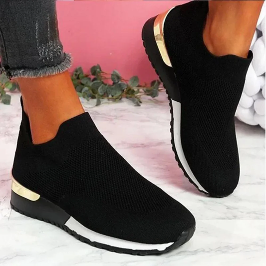 LYMARA | Orthopedic women's lace-free sneakers – Breathable mesh and elasticated entry 0
