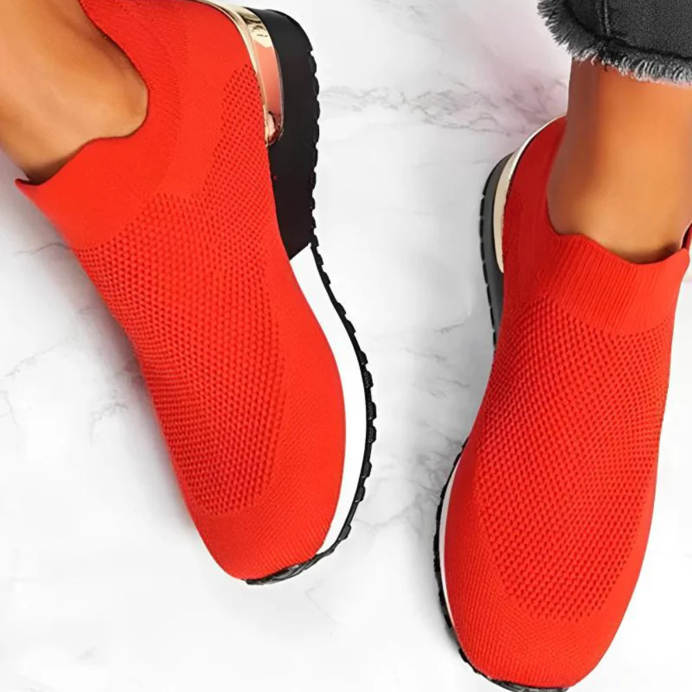LYMARA | Orthopedic women's lace-free sneakers – Breathable mesh and elasticated entry 4