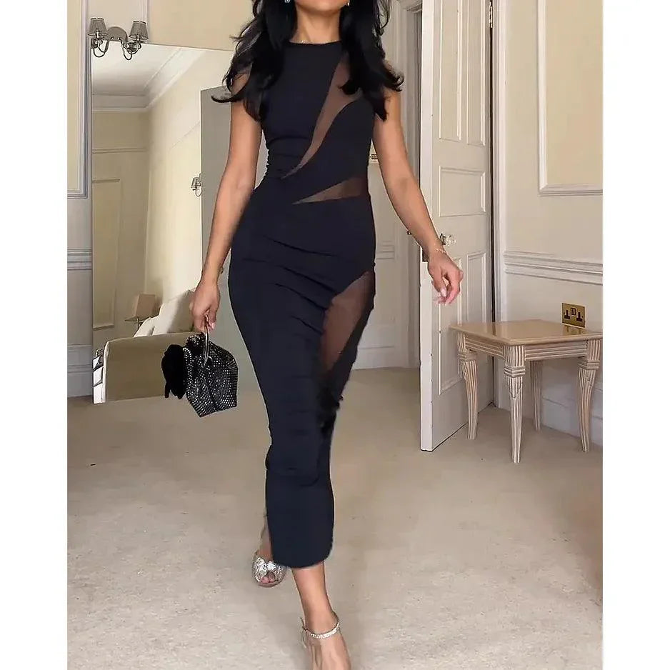 LYSSA | Midi dress with hollow-out details 0