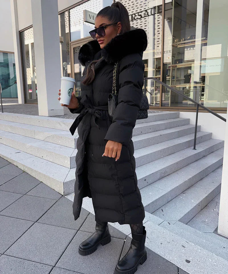 Lana Women's Long Winter Coat | Luxurious Padded, Comfortable 8