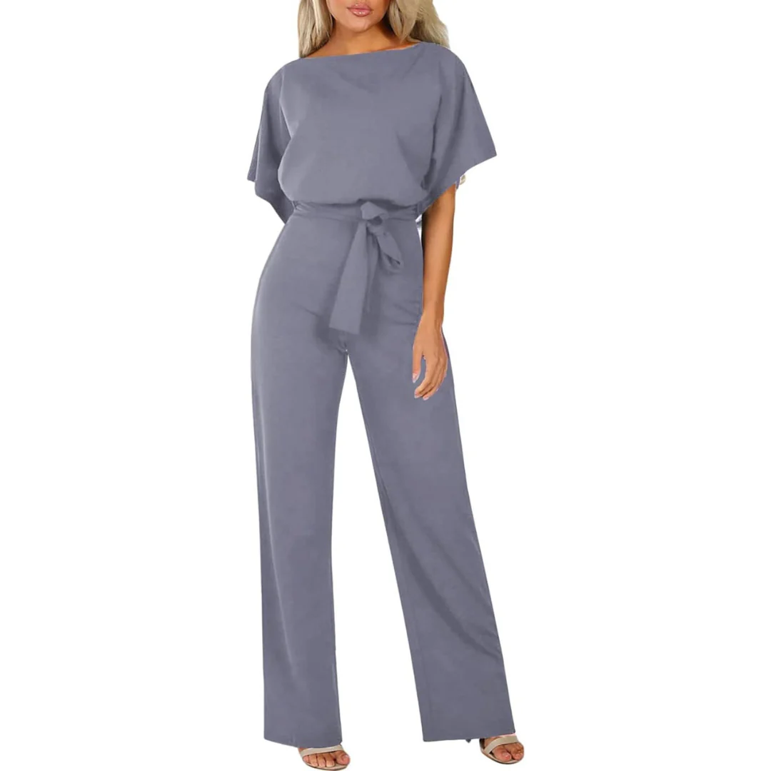Laravie | Jumpsuit with Belt and Wide Legs 2