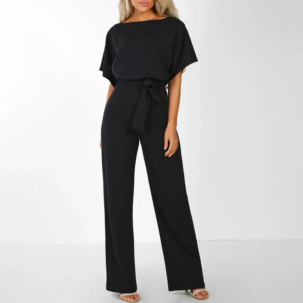 Laravie | Jumpsuit with Belt and Wide Legs 6
