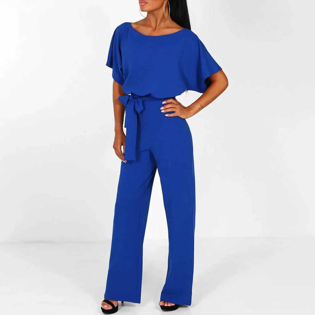 Laravie | Jumpsuit with Belt and Wide Legs 7