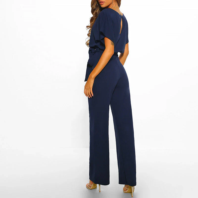 Laravie | Jumpsuit with Belt and Wide Legs 8