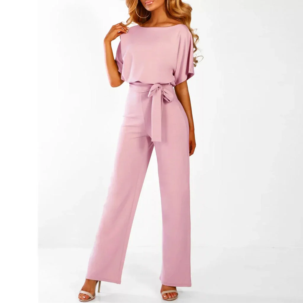Laravie | Jumpsuit with Belt and Wide Legs 9