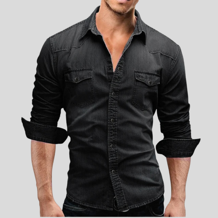 Lex Women's Shirt | Eco-Friendly Denim, Versatile Long Sleeve 2