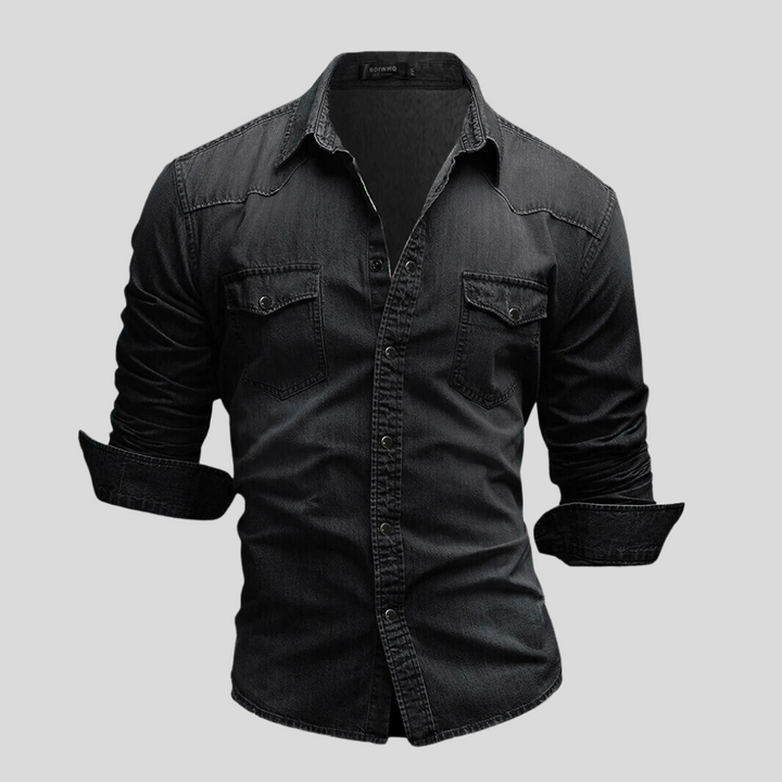 Lex Women's Shirt | Eco-Friendly Denim, Versatile Long Sleeve 4