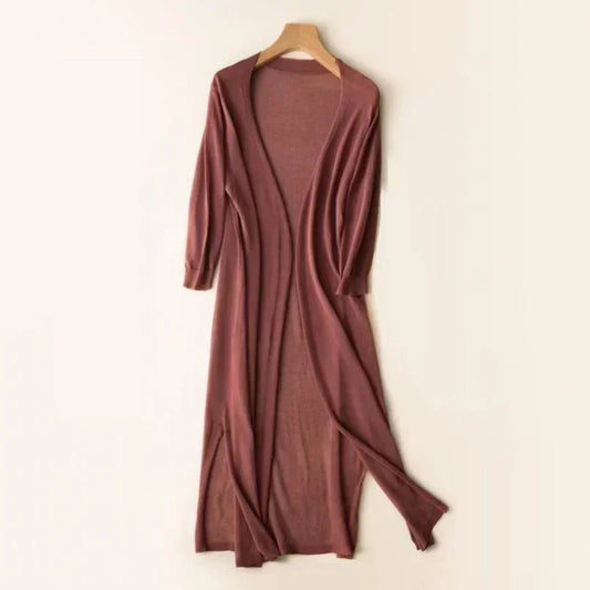 Lightweight Long Women's Cardigan for Stylish and Breathable Comfort – Perfect for Every Season 0