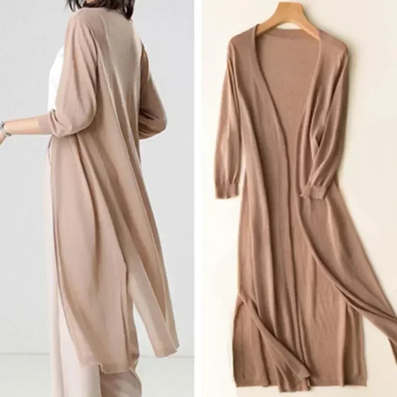 Lightweight Long Women's Cardigan for Stylish and Breathable Comfort – Perfect for Every Season 1