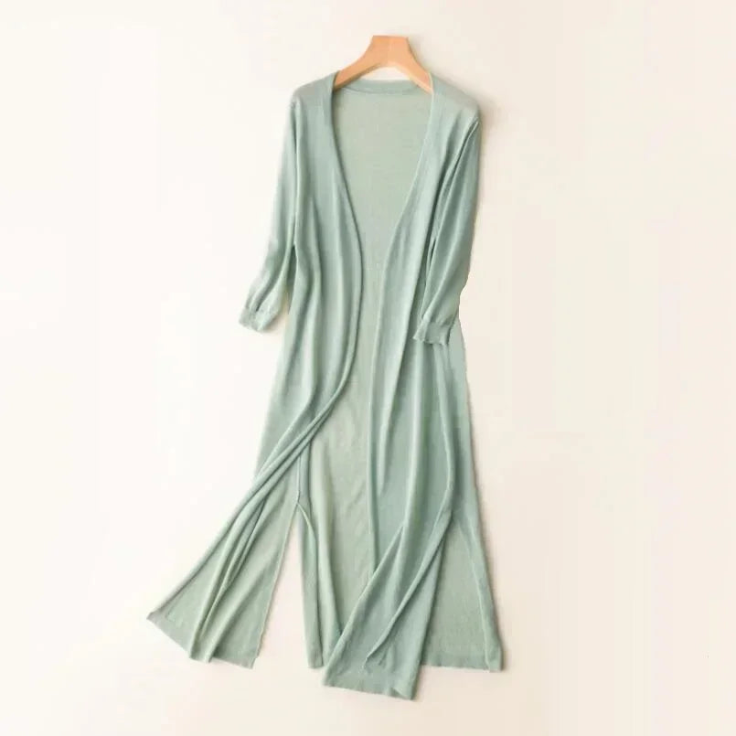 Lightweight Long Women's Cardigan for Stylish and Breathable Comfort – Perfect for Every Season 2