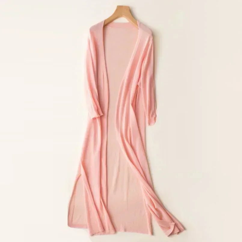 Lightweight Long Women's Cardigan for Stylish and Breathable Comfort – Perfect for Every Season 4