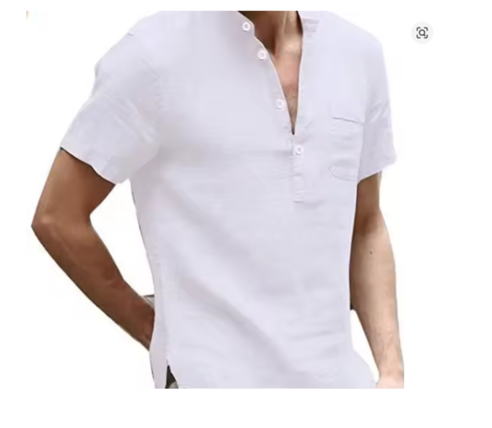 Lina Women's T-Shirt | Airy Linen, Chic V-Neck with Chest Pocket 5