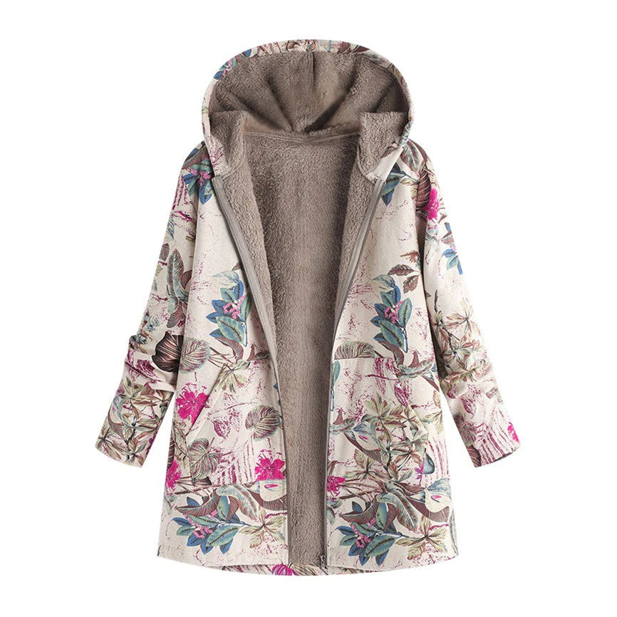 Lina Women's Vintage Coat | Warm Fabric, Elegant Style 0