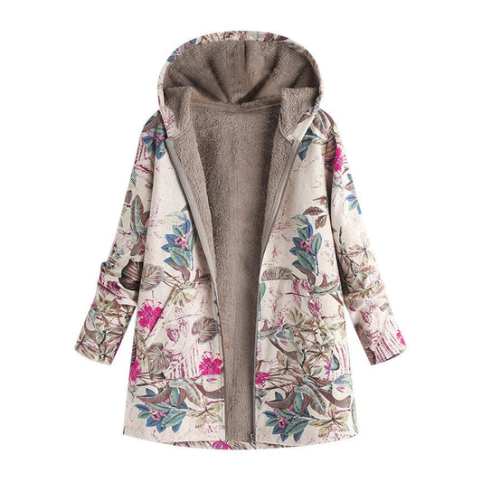 Lina Women's Vintage Coat | Warm Fabric, Elegant Style 0