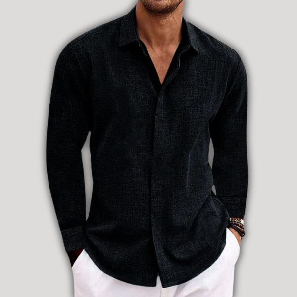 Lino Men's Long Sleeved Shirt | Breathable Linen, Elegant 2